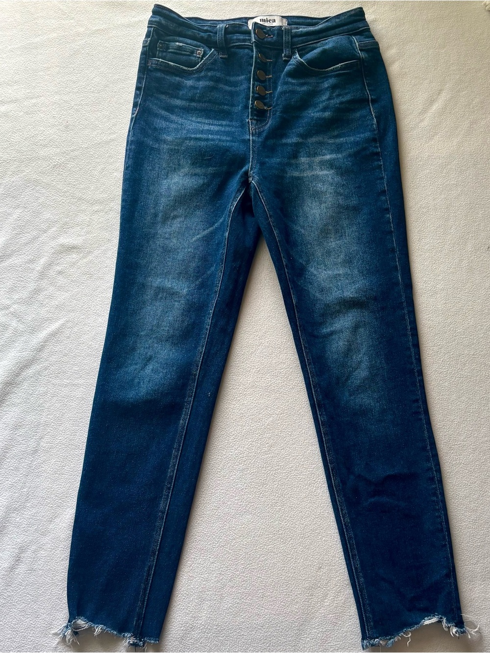 High-Rise Skinny Women's Ankle Jeans in Dark Blue